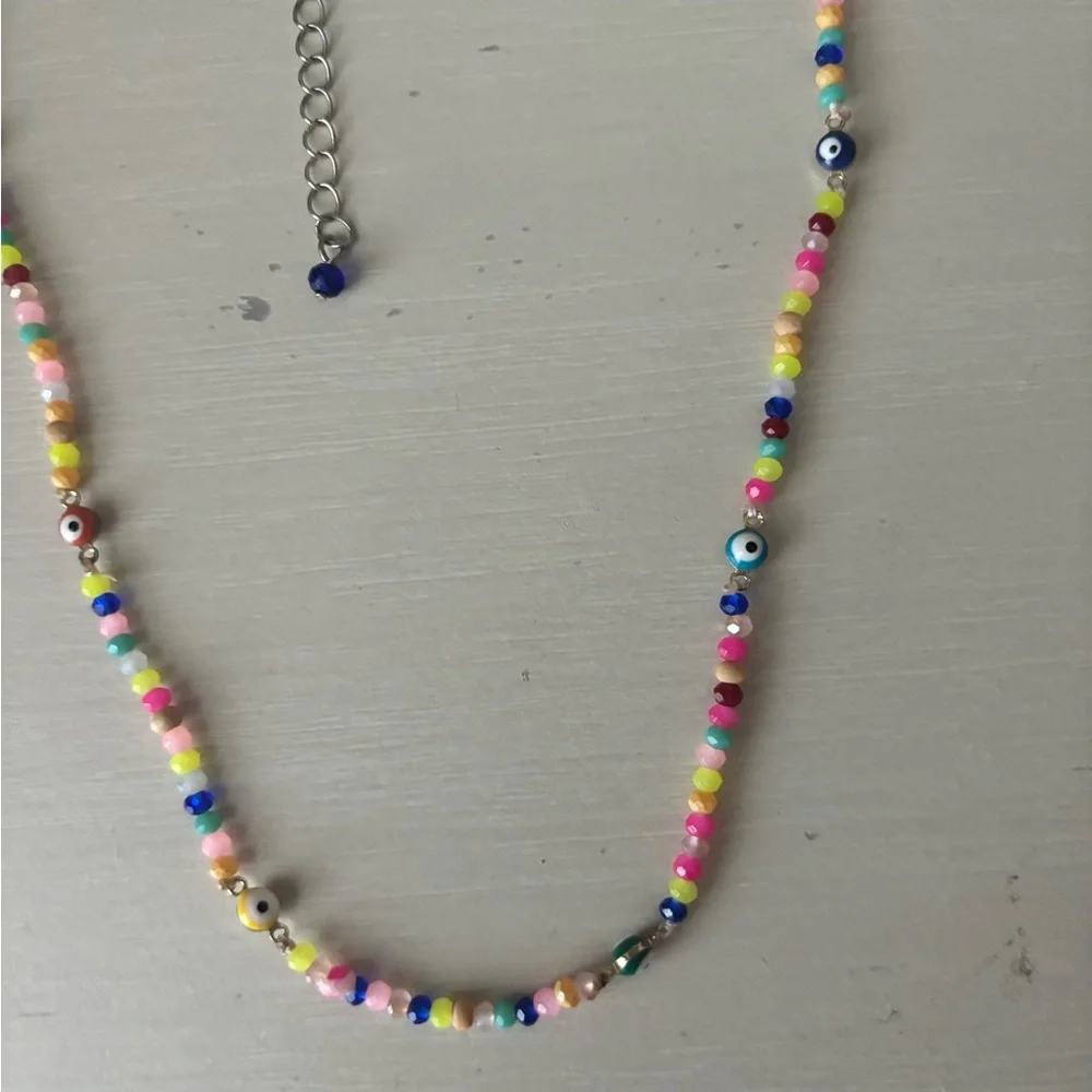 Francesca’s multicolor beaded evil eye necklace - Picture 2 of 3